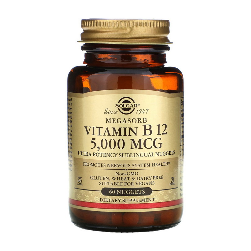 Vitamin B-12 5000 mcg Megasorb (60 nuggets) Vitamin B-12 5000 mcg Megasorb (60 nuggets)