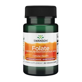 Folate (5-Methyltetrahydrofolic Acid) 400 mcg (30 veg caps)