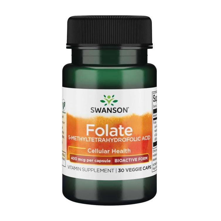Folate (5-Methyltetrahydrofolic Acid) 400 mcg (30 veg caps) Folate (5-Methyltetrahydrofolic Acid) 400 mcg (30 veg caps)