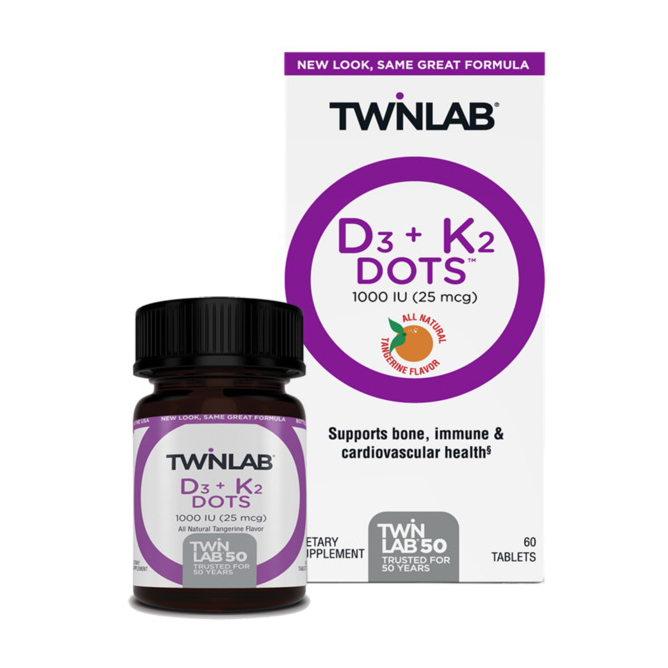 D3 + K2 Dots 1000 IU (25 mcg) (60 tabs) D3 + K2 Dots 1000 IU (25 mcg) (60 tabs)