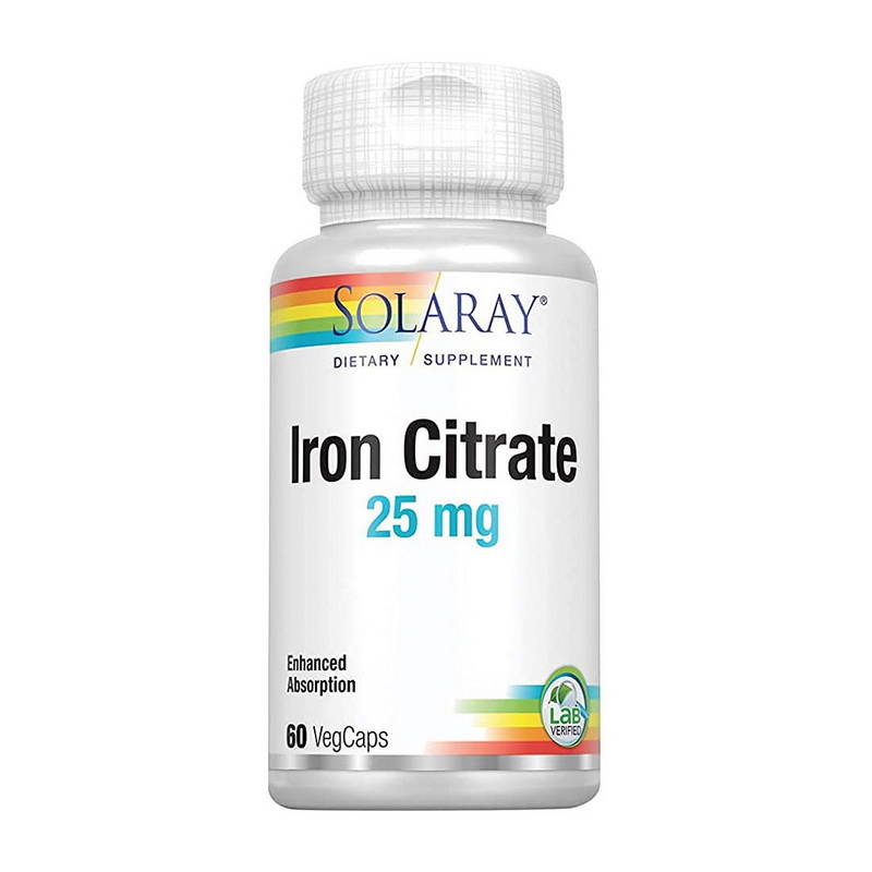 Iron Citrate 25 mg (60 veg caps) Iron Citrate 25 mg (60 veg caps)