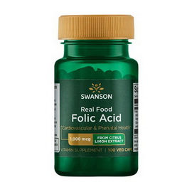 Real Food Folic Acid 1000 mcg (100 veg caps)
