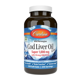 Cod Liver Oil Gems Super 1000 mg (250 softgels)