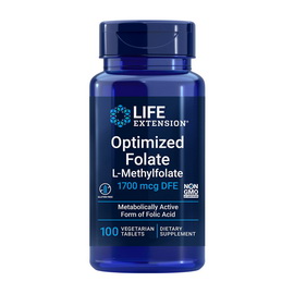 Optimized Folate L-Methylfolate 1700 mcg DFE (100 veg tabs)