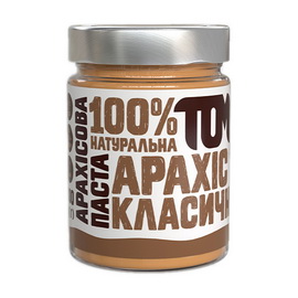 Арахісова паста кранч з чорним шоколадом та сіллю (300 g, скло)
