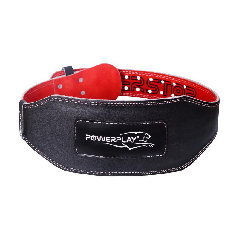 Leather Fitness Belt 5053 Black-Red (XS, S, M, L, XL) Leather Fitness Belt 5053 Black-Red (XS, S, M, L, XL)