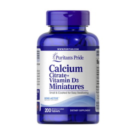 Calcium Citrate + Vitamin D3 Miniatures (200 tabs)