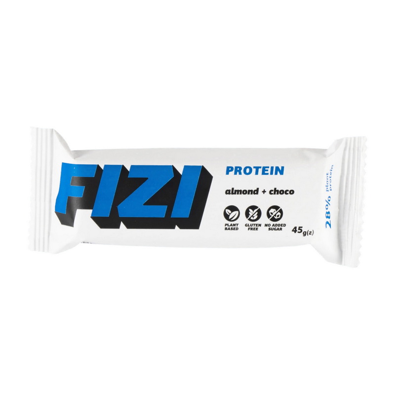 FIZI Protein Bar Almond + Choco (1 x 45 g) FIZI Protein Bar Almond + Choco (1 x 45 g)