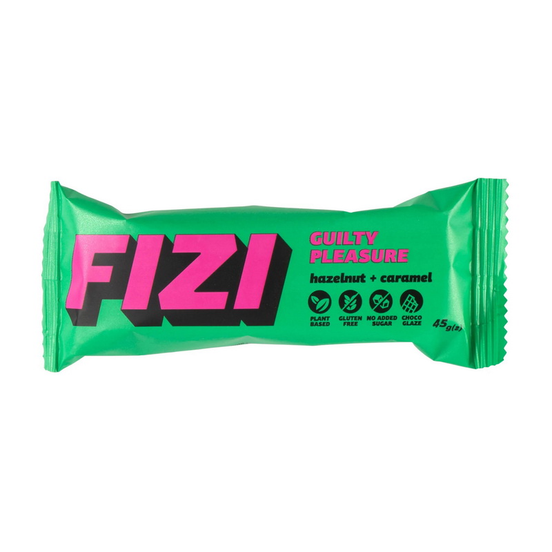 FIZI Guilty Pleasure Bar Hazelnut + Caramel (1 x 45 g) FIZI Guilty Pleasure Bar Hazelnut + Caramel (1 x 45 g)