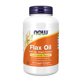 Flax Oil 1000 mg Vegan Formula (120 veg softgels)