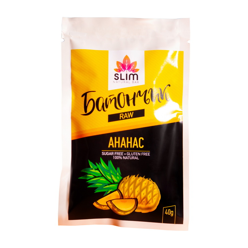 Slim Raw Bar Ананас (1 x 40 g) Slim Raw Bar Ананас (1 x 40 g)