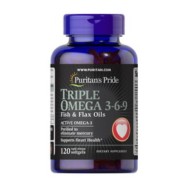 Triple Omega 3-6-9 Fish, Flax & Flax Oils (120 softgels)