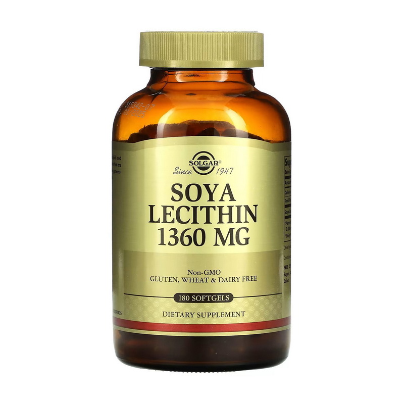 Soya Lecithin 1360 mg (180 softgels) Soya Lecithin 1360 mg (180 softgels)