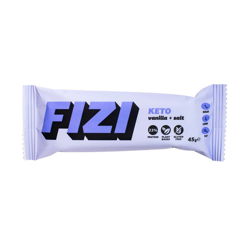 FIZI Keto Protein Bar Vanilla + Salt (1 x 45 g) FIZI Keto Protein Bar Vanilla + Salt (1 x 45 g)