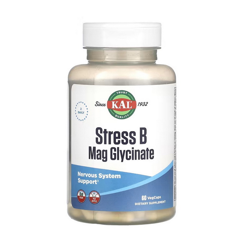 Stress B Mag Glycinate (60 veg caps) Stress B Mag Glycinate (60 veg caps)