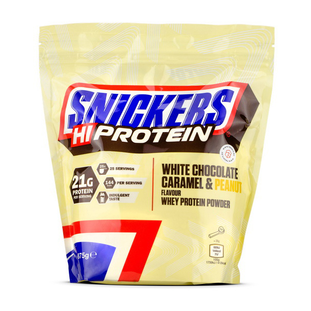 Snickers Hi Protein White Chocolate Caramel & Peanut (875 g) Snickers Hi Protein White Chocolate Caramel & Peanut (875 g)