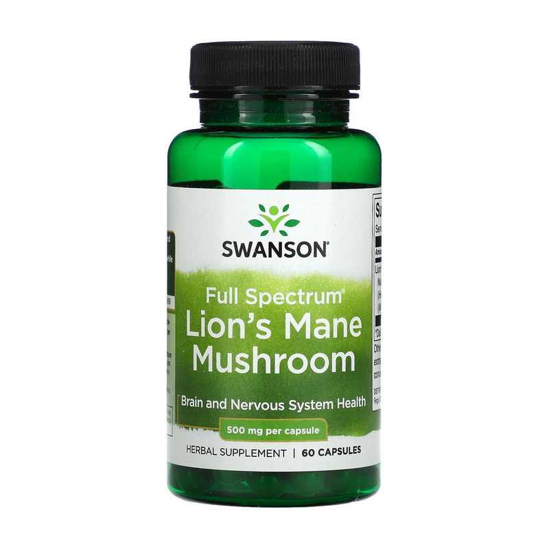 Full Spectrum Lion's Mane Mushroom 500 mg (60 veg caps) Full Spectrum Lion's Mane Mushroom 500 mg (60 veg caps)