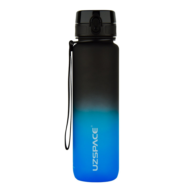 Uzspace Frosted Gradient Waterbottle 3038 Black/Blue (1 l) Uzspace Frosted Gradient Waterbottle 3038 Black/Blue (1 l)
