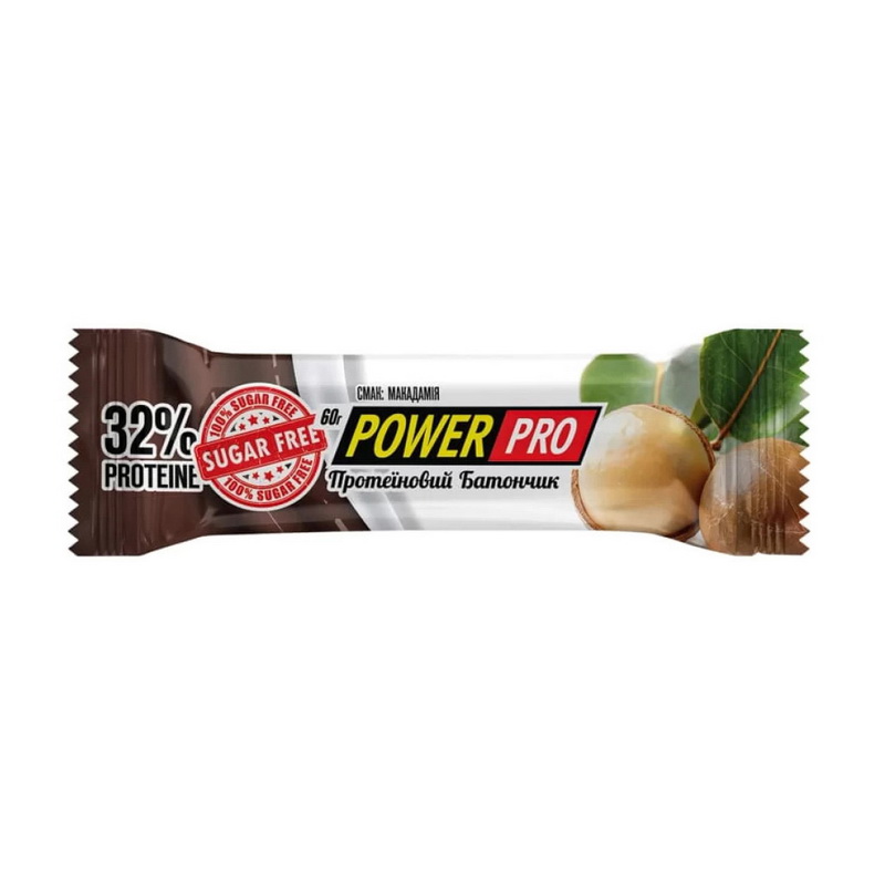 Power Pro 32% Sugar Free Макадамія (1 x 60 g) Power Pro 32% Sugar Free Макадамія (1 x 60 g)