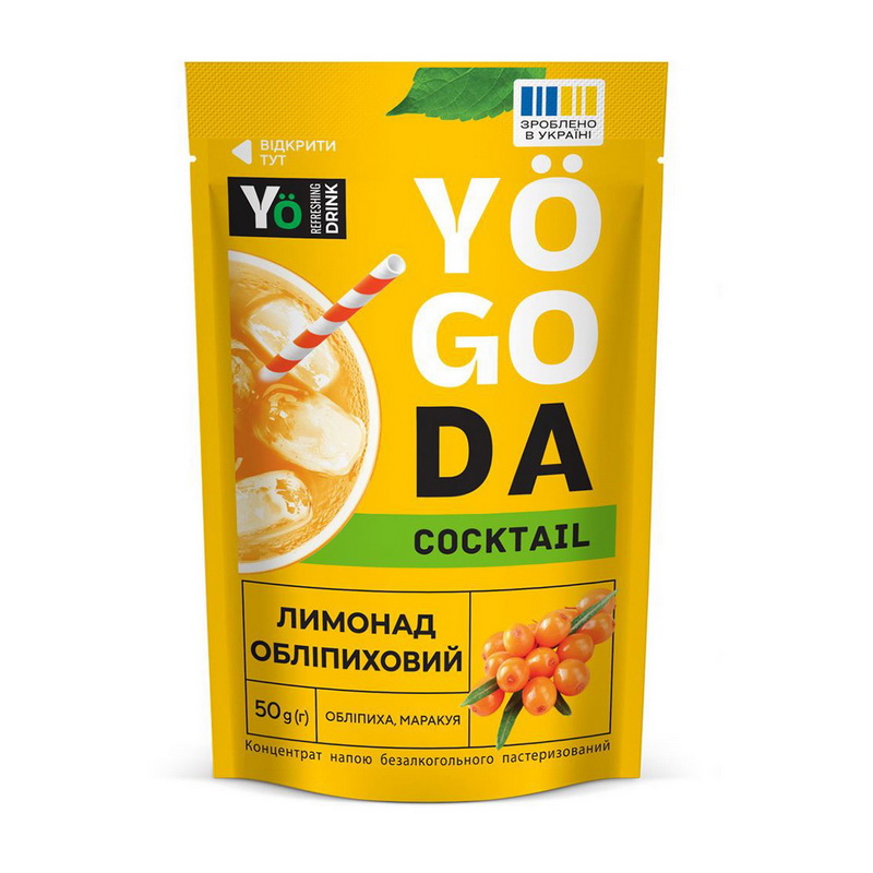 Yogoda Cocktail Лимонад обліпиховий (1 x 50 g) Yogoda Cocktail Лимонад обліпиховий (1 x 50 g)