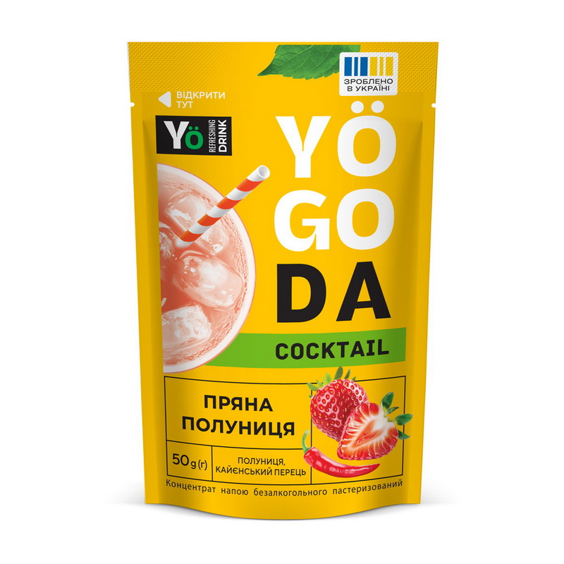 Yogoda Cocktail Пряна полуниця (1 x 50 g) Yogoda Cocktail Пряна полуниця (1 x 50 g)