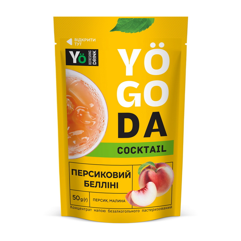 Yogoda Cocktail Персиковий белліні (1 x 50 g) Yogoda Cocktail Персиковий белліні (1 x 50 g)