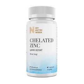 Chelated Zinc 30 mg (100 caps)