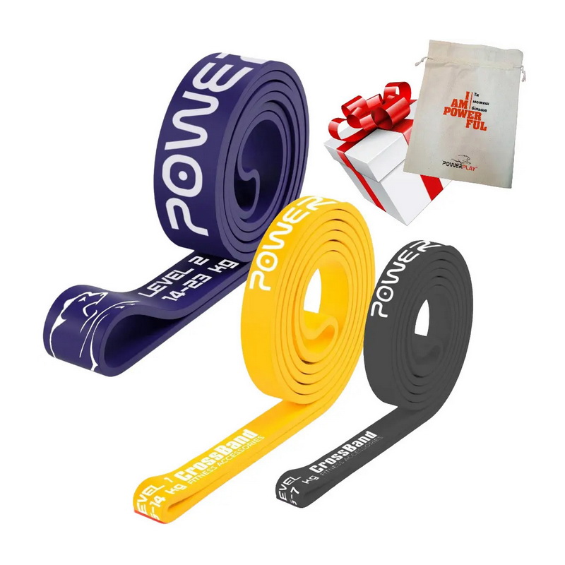 PowerPlay PP 0010 Power Band Pack, 3 шт – опір 2-23 kg PowerPlay PP 0010 Power Band Pack, 3 шт – опір 2-23 kg
