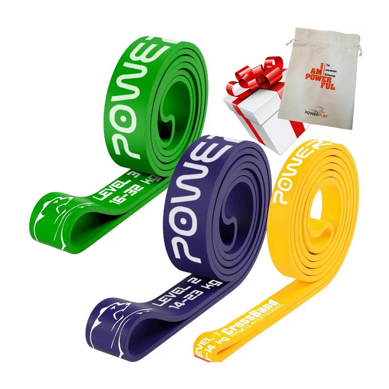 PowerPlay PP 0011 Power Band Pack, 3 шт – опір 5-32 kg PowerPlay PP 0011 Power Band Pack, 3 шт – опір 5-32 kg