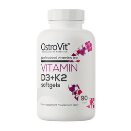 Vitamin D3 + K2 Softgels (90 caps)