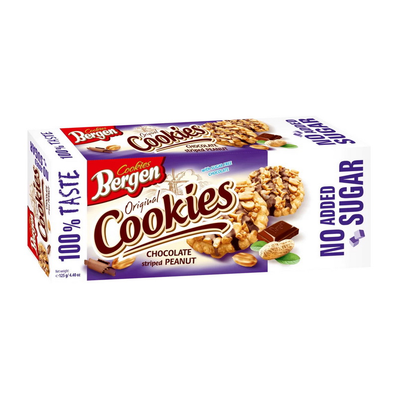 Original Cookies Chocolate Striped Peanut (125 g) Original Cookies Chocolate Striped Peanut (125 g)