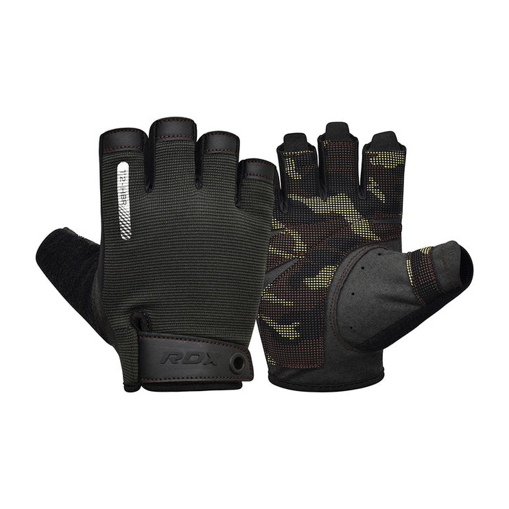 T2 Weightlifting Half Gym Gloves Brown T2 Weightlifting Half Gym Gloves Brown