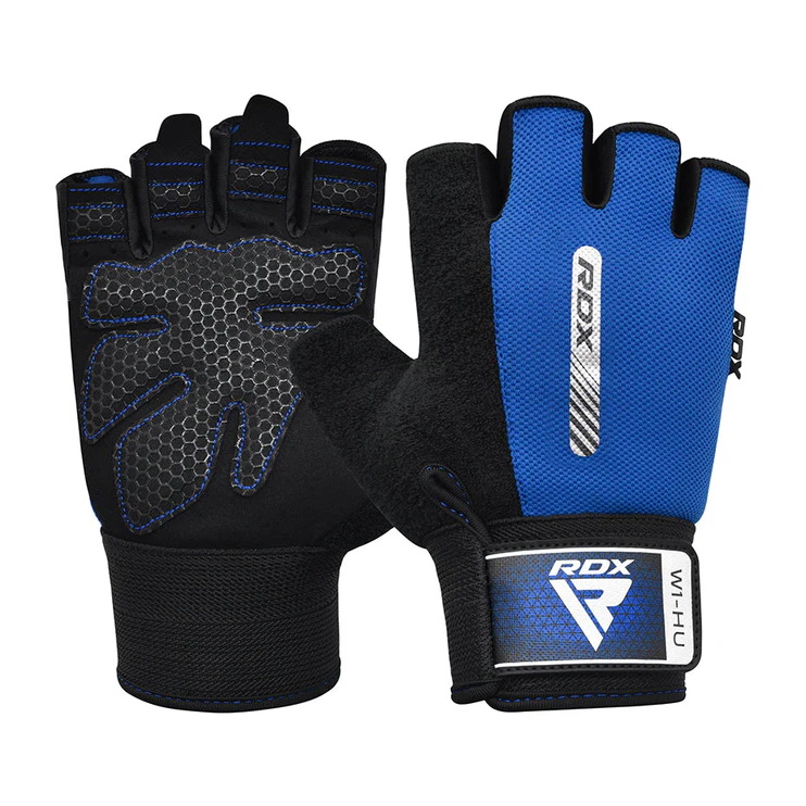 W1 Gym Workout Gloves Half Blue W1 Gym Workout Gloves Half Blue