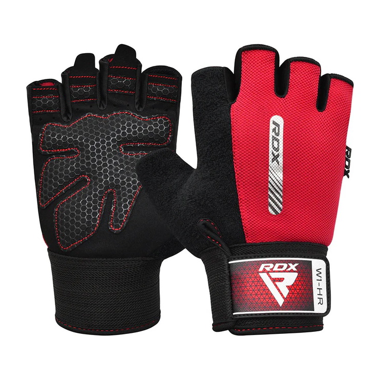 W1 Gym Workout Gloves Half Red W1 Gym Workout Gloves Half Red