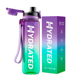 Hydrated Waterbottle Purple/Green (1 l) Hydrated Waterbottle Purple/Green (1 l)