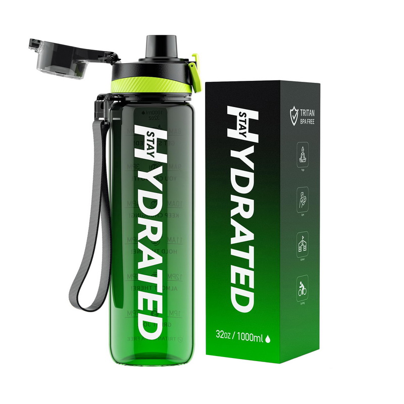 Hydrated Waterbottle Green/Black (1 l) Hydrated Waterbottle Green/Black (1 l)