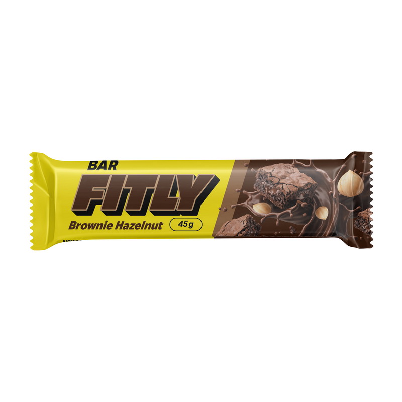 Fitly Bar Brownie Hazelnut (1 x 45 g) Fitly Bar Brownie Hazelnut (1 x 45 g)