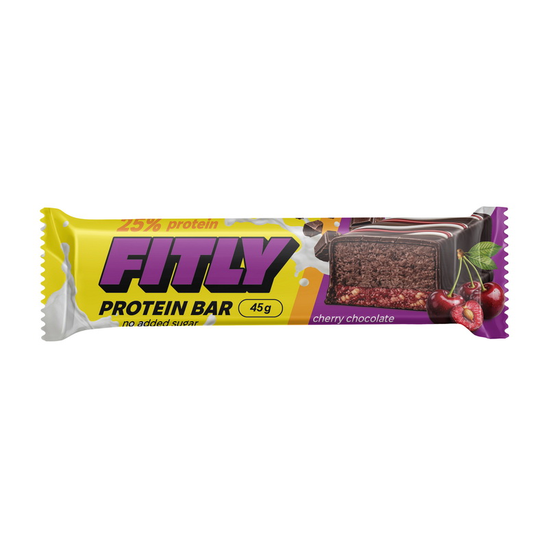 Fitly 25% Protein Bar Cherry Chocolate (1 x 45 g) Fitly 25% Protein Bar Cherry Chocolate (1 x 45 g)