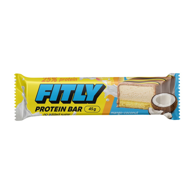 Fitly 25% Protein Bar Mango Coconut (1 x 45 g) Fitly 25% Protein Bar Mango Coconut (1 x 45 g)