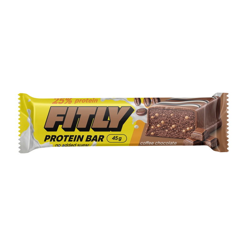 Fitly 25% Protein Bar Coffee Chocolate (1 x 45 g) Fitly 25% Protein Bar Coffee Chocolate (1 x 45 g)
