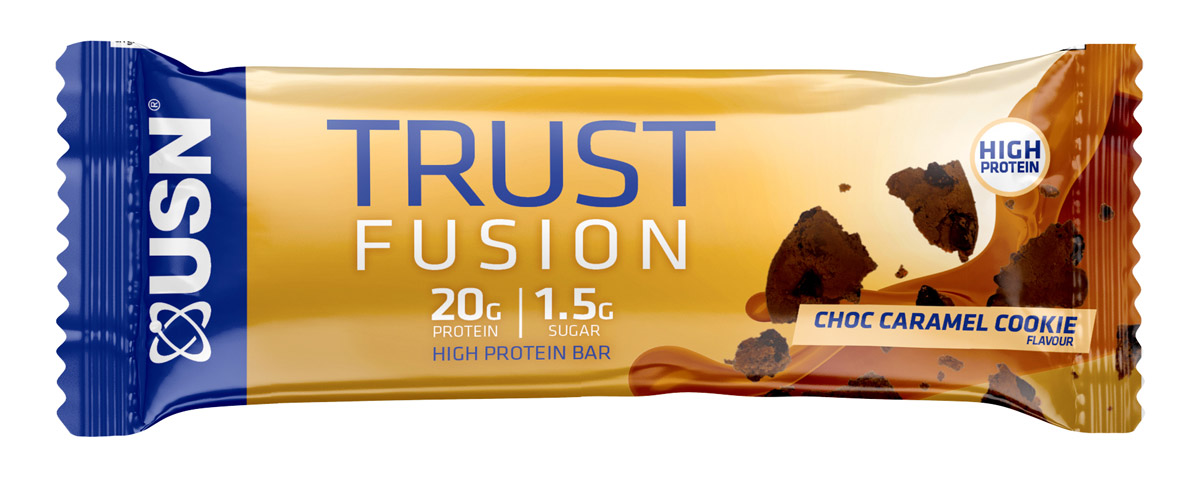 USN Trust Fusion Protein Bar Chocolate Caramel Cookie